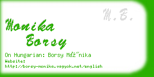 monika borsy business card